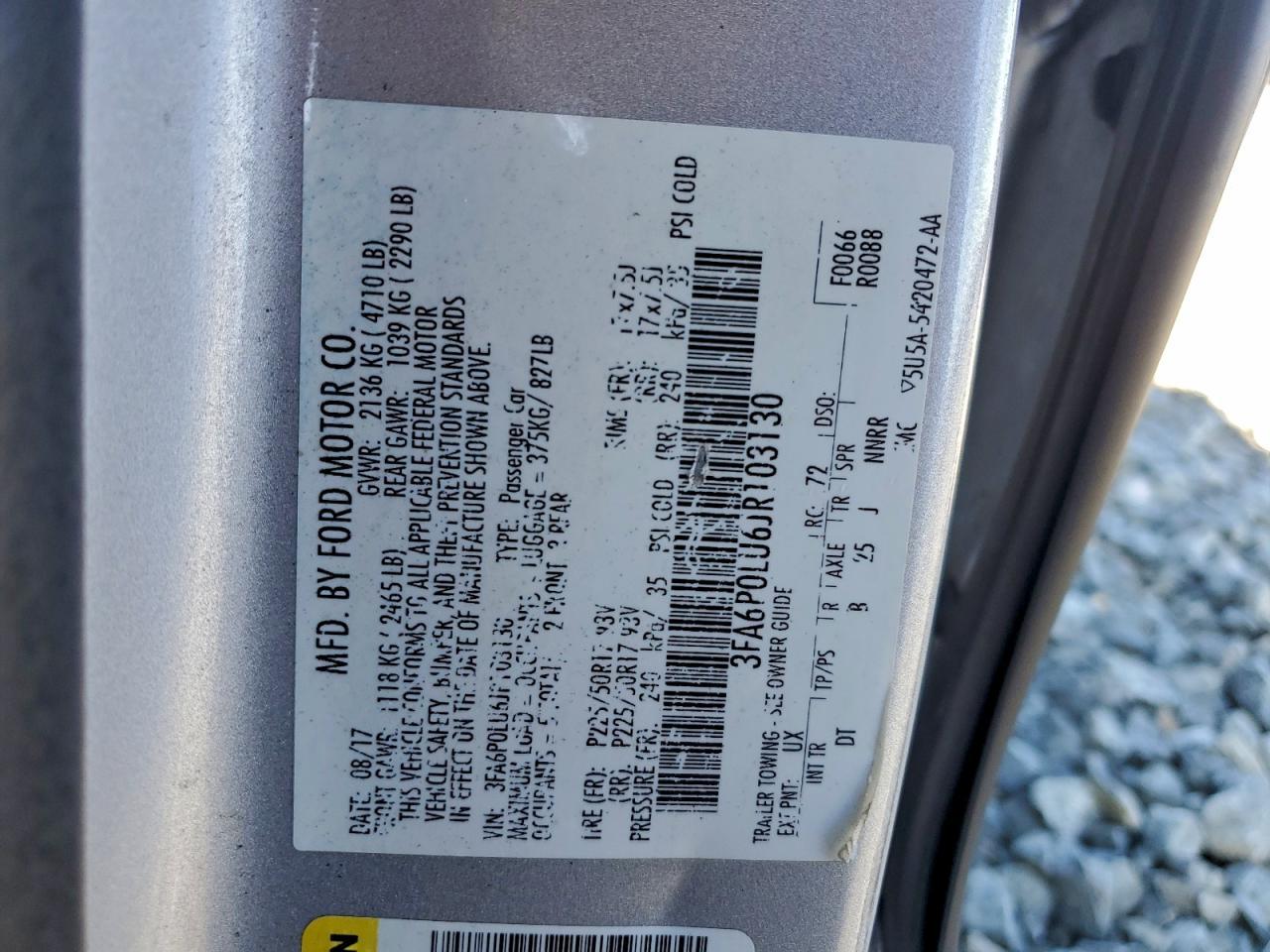 2018 FORD FUSION