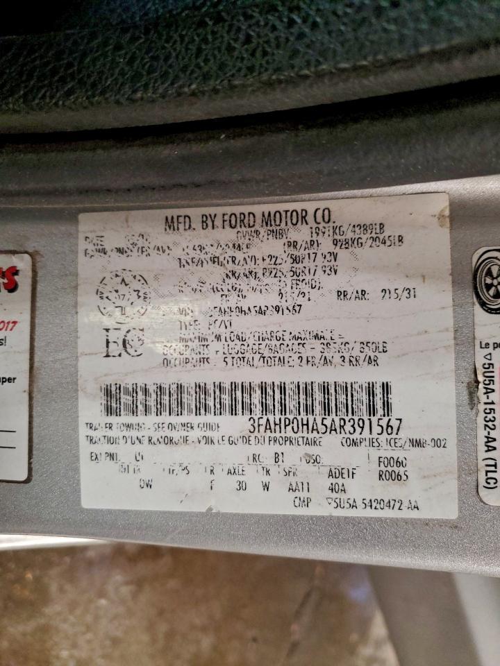 2010 FORD FUSION