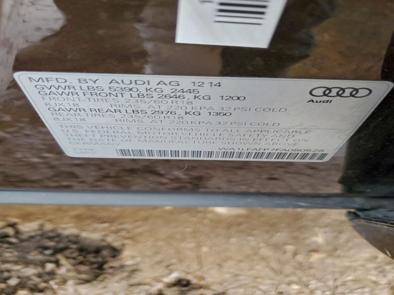 2015 AUDI Q5
