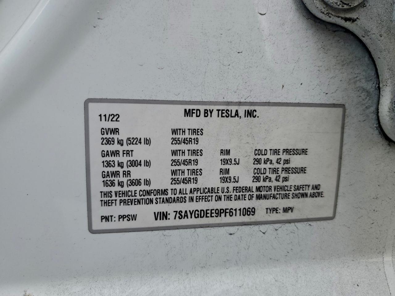 2023 TESLA MODEL Y