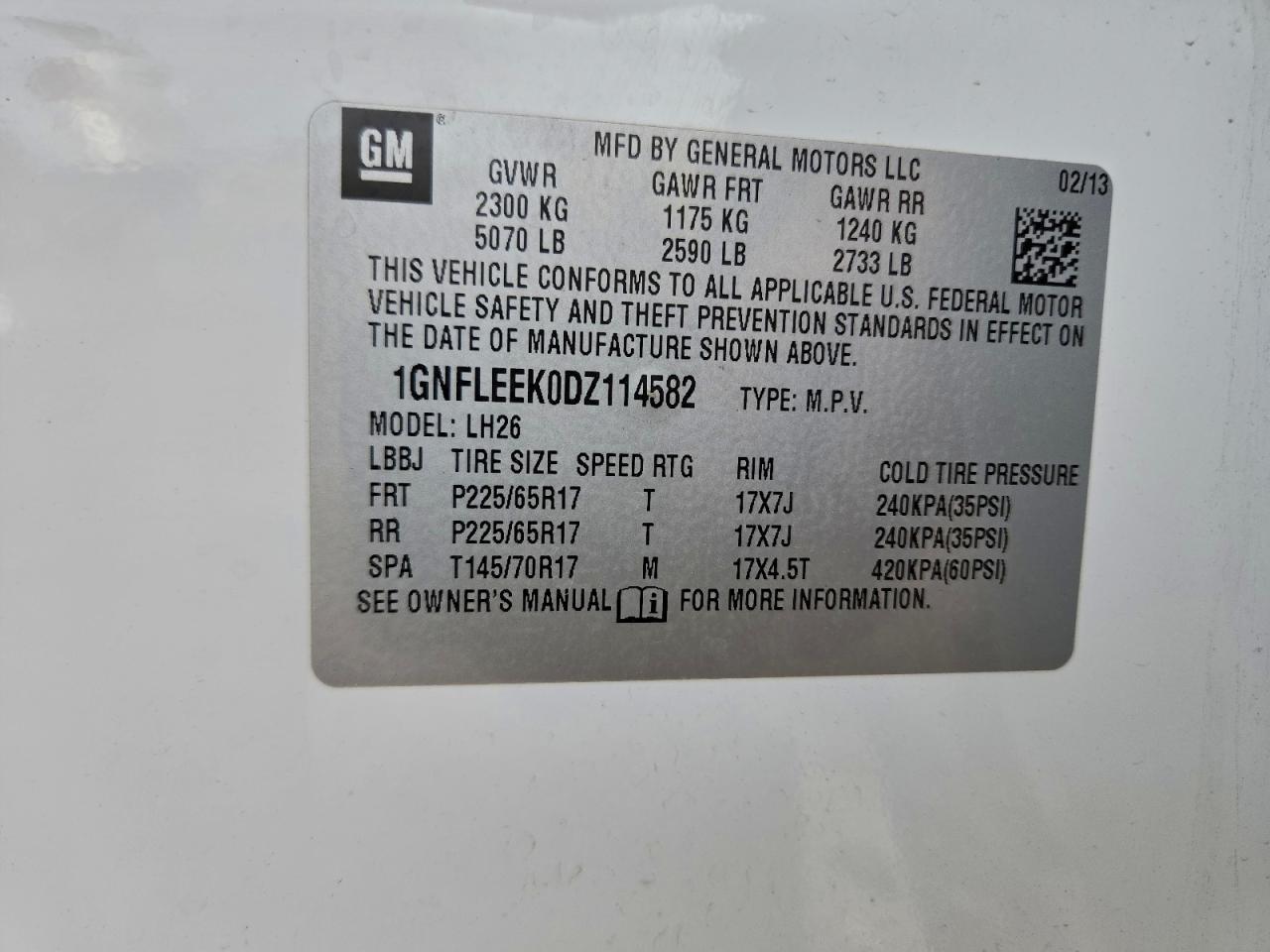 2013 CHEVROLET EQUINOX