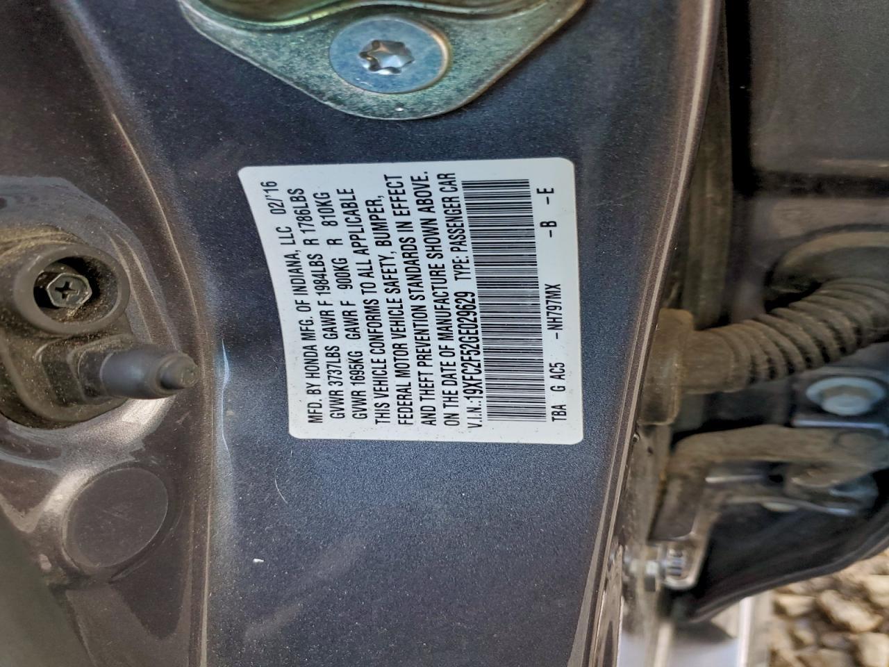 2016 HONDA CIVIC