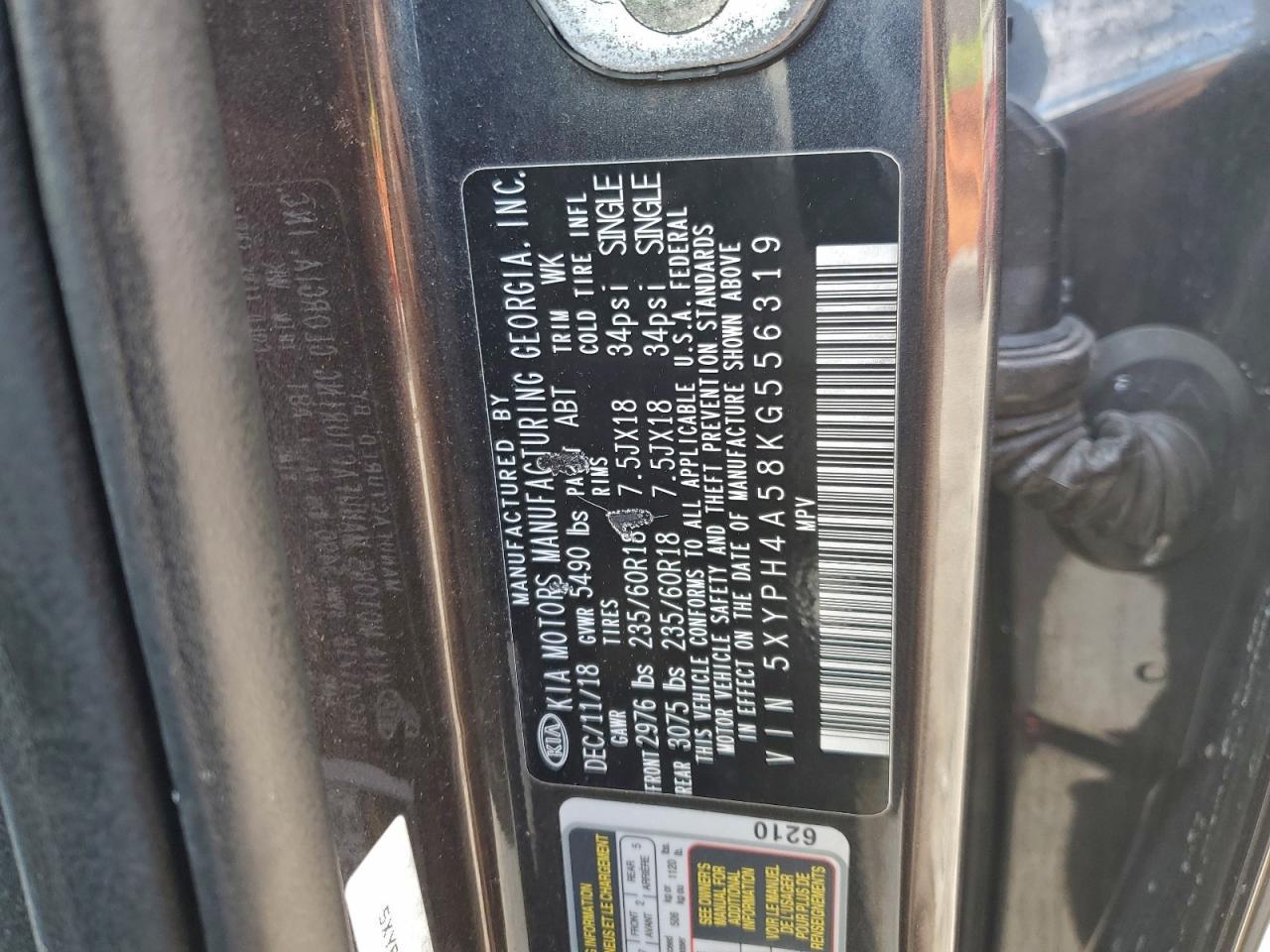 2019 KIA SORENTO