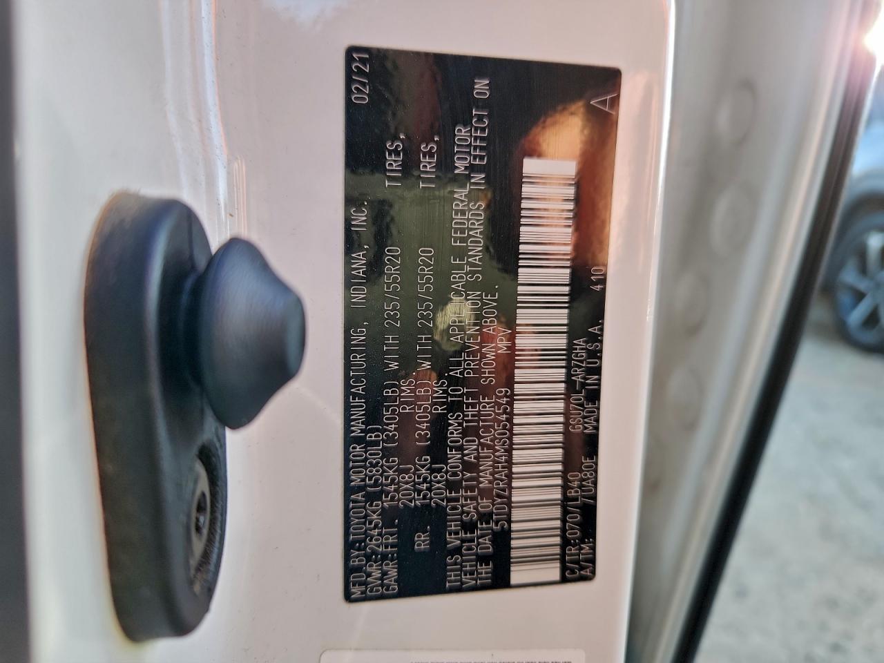 2021 TOYOTA HIGHLANDER