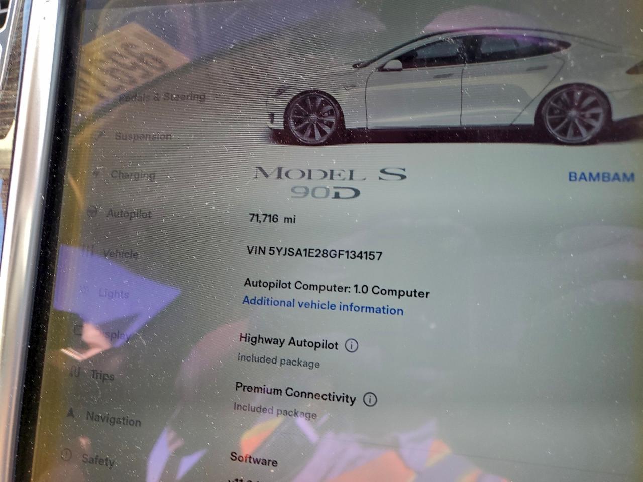 2016 TESLA MODEL S
