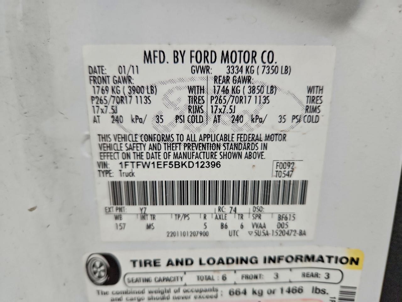 2011 FORD F-150