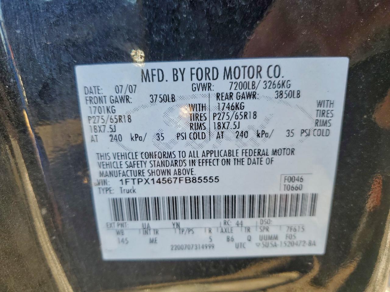 2007 FORD F-150