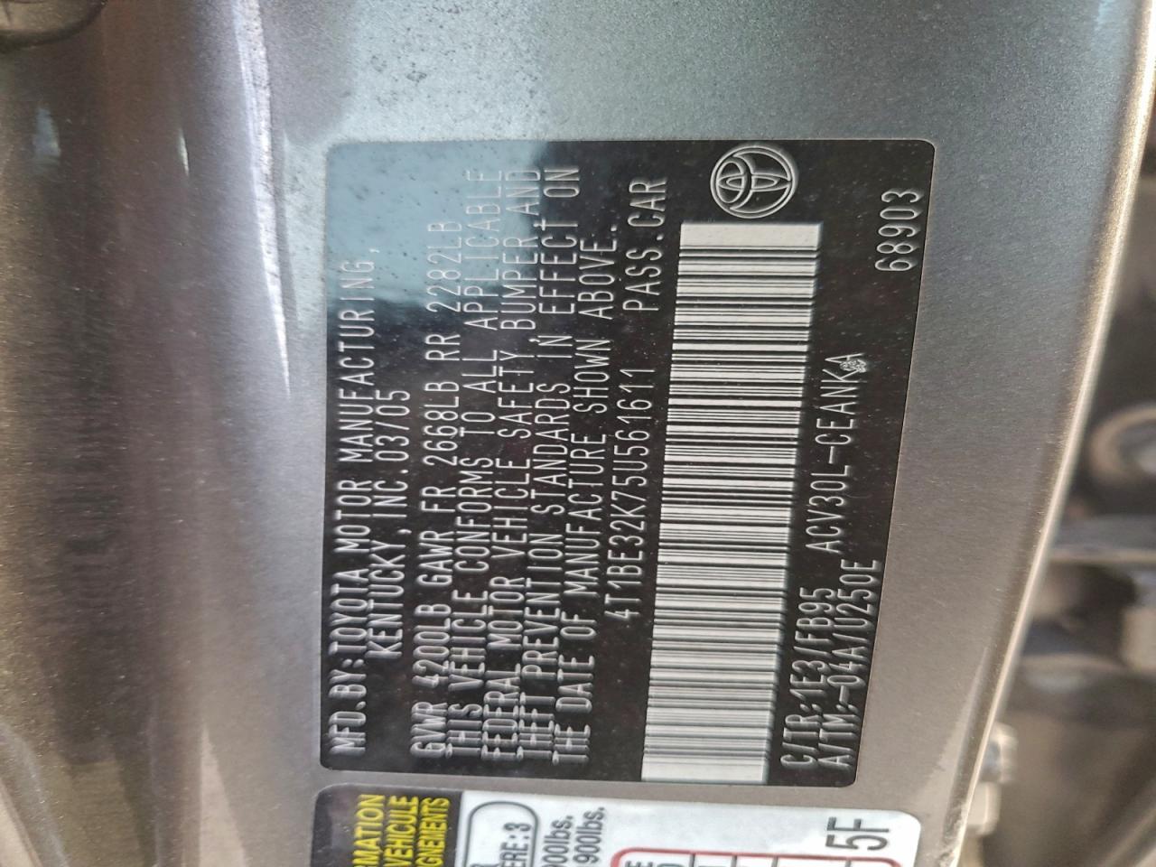 2005 TOYOTA CAMRY