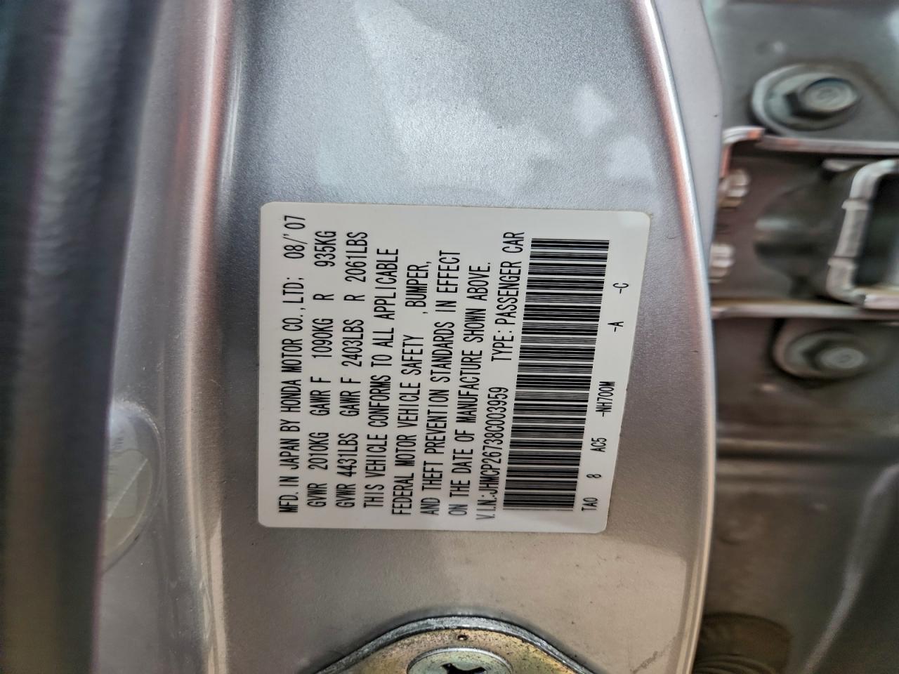 2008 HONDA ACCORD