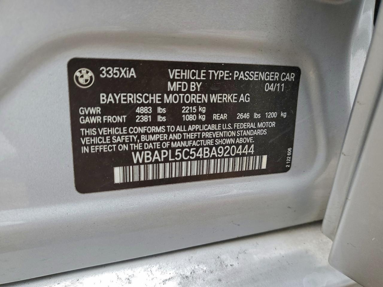 2011 BMW 3 SERIES