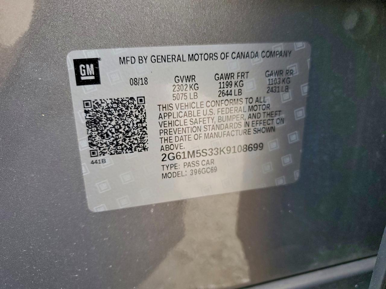 2019 CADILLAC XTS