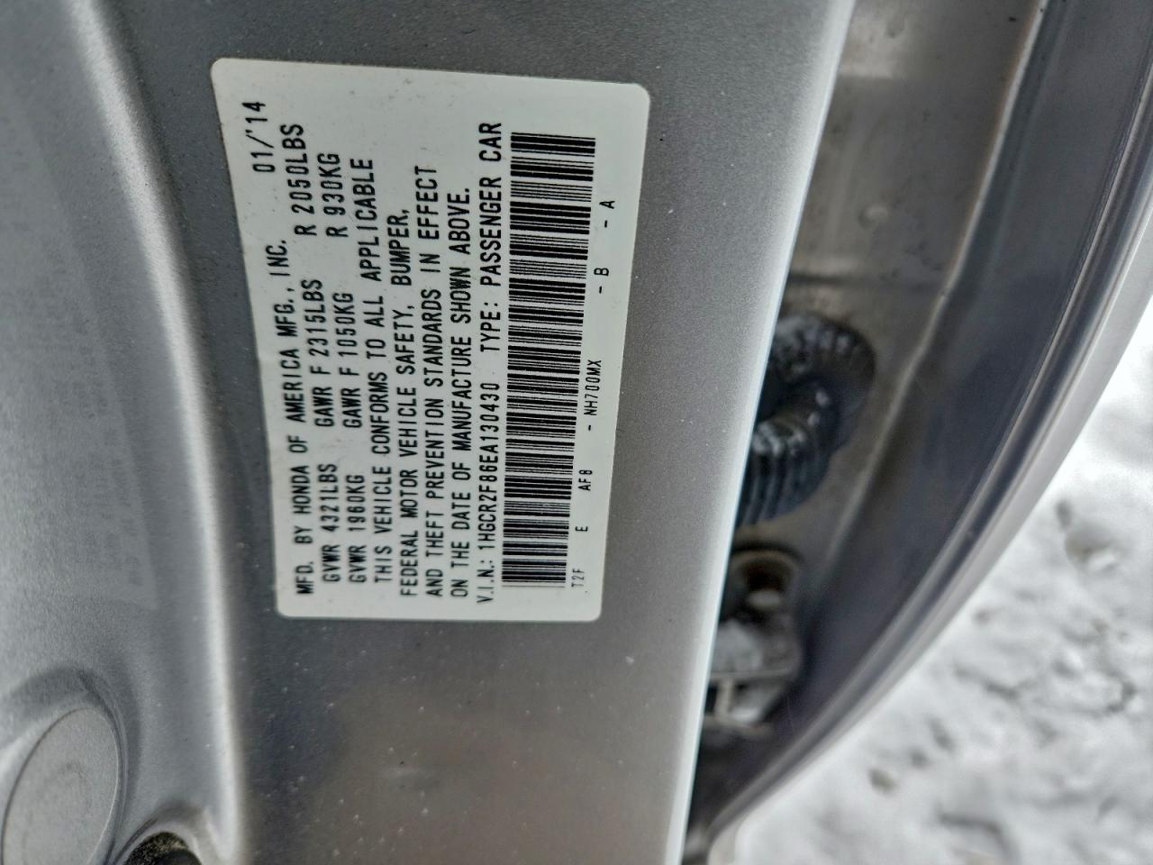 2014 HONDA ACCORD