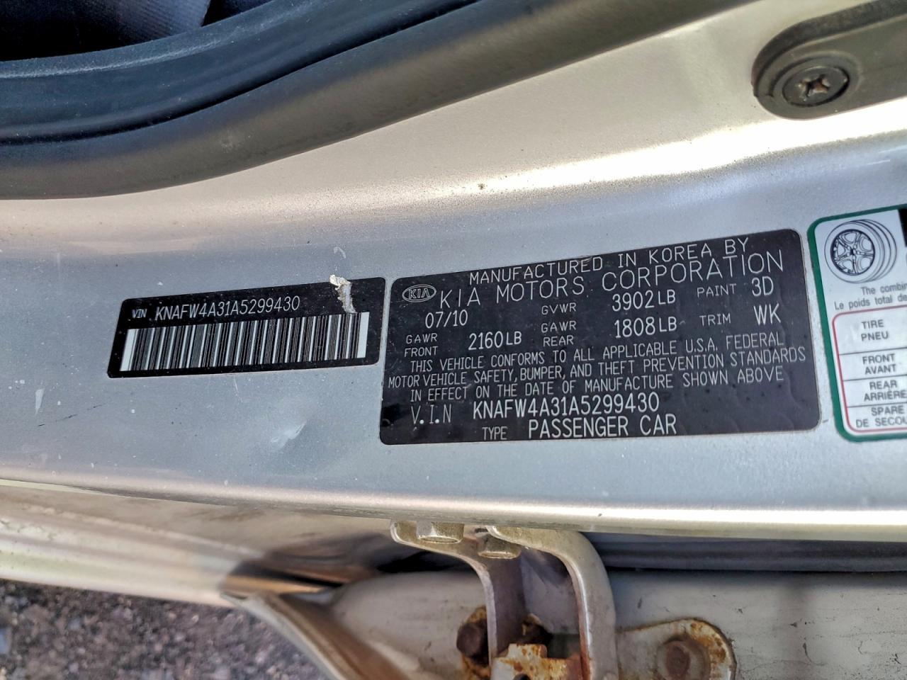 2010 KIA FORTE