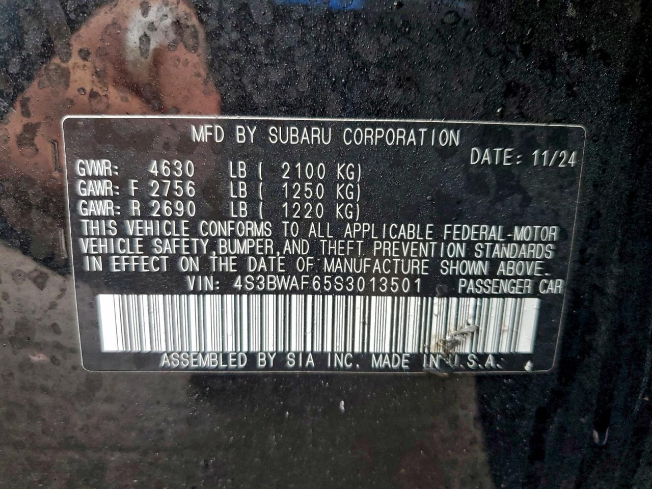 2025 SUBARU Legacy
