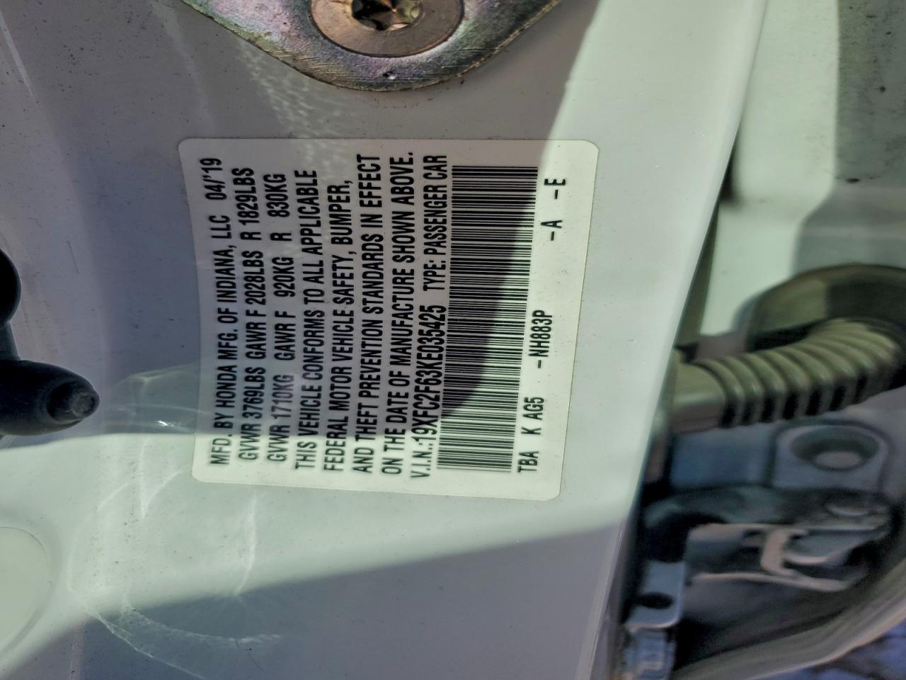 2019 HONDA CIVIC