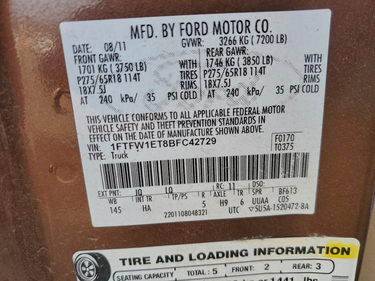 2011 FORD F-150