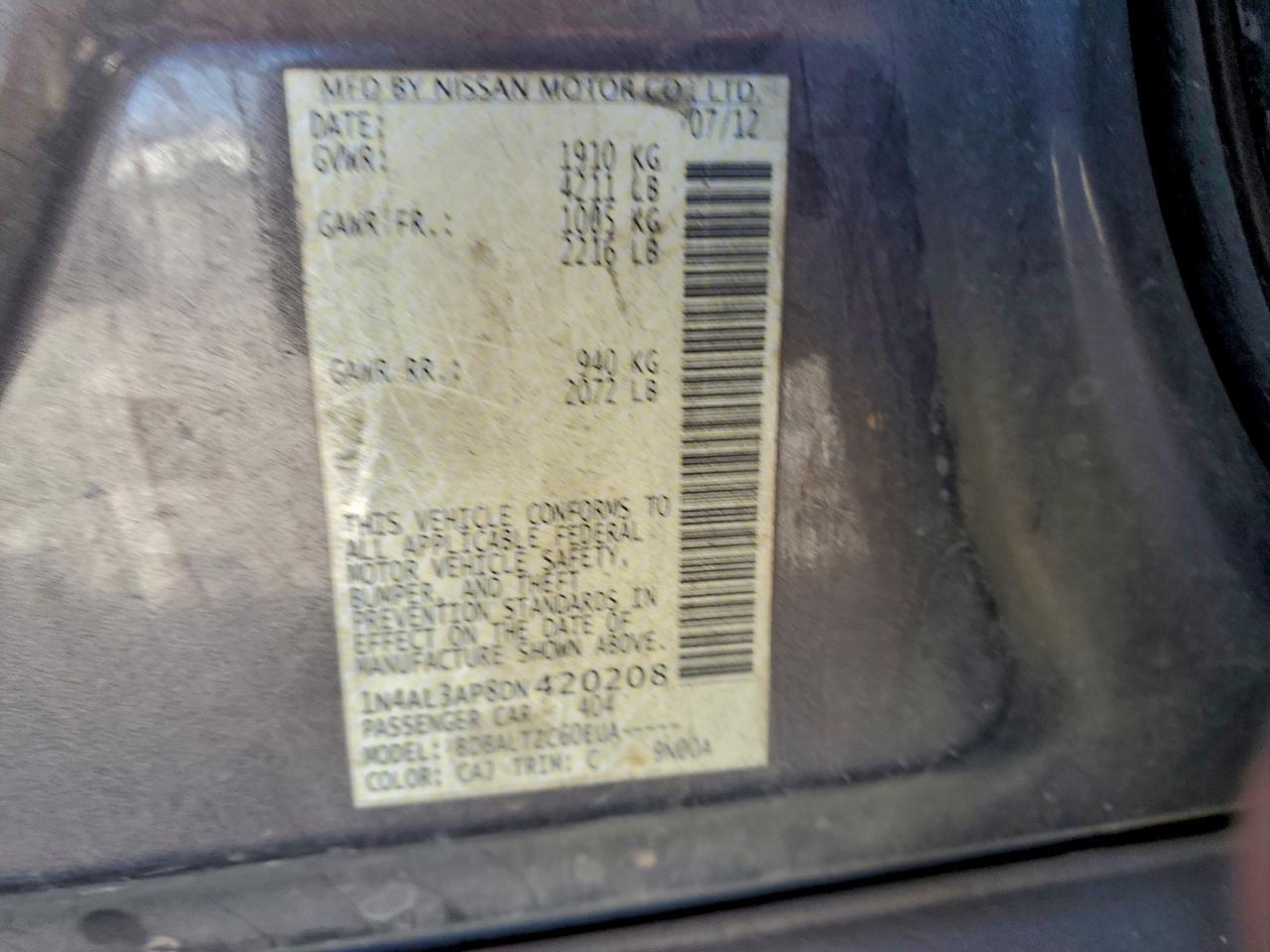 2013 NISSAN ALTIMA