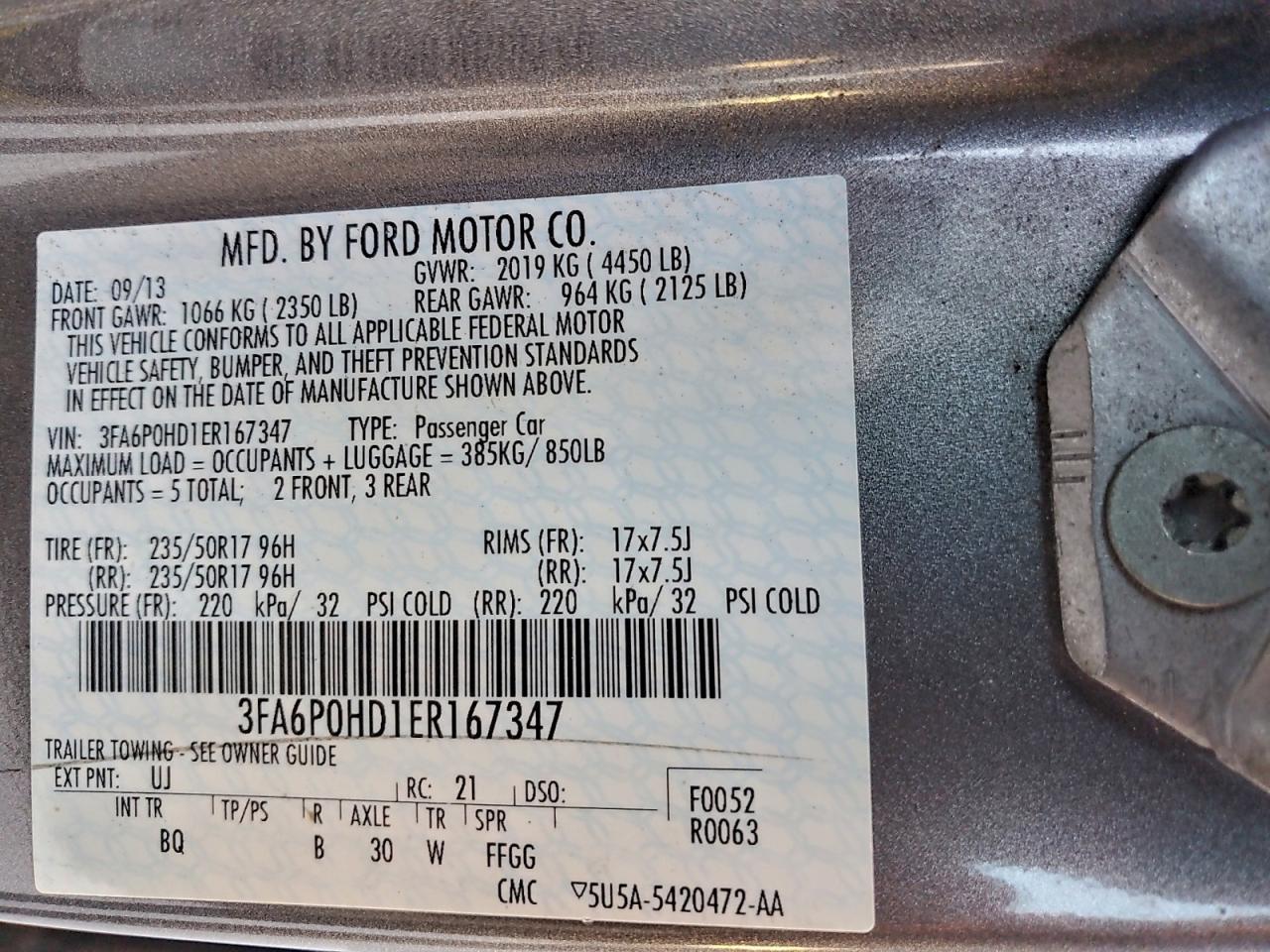2014 FORD FUSION