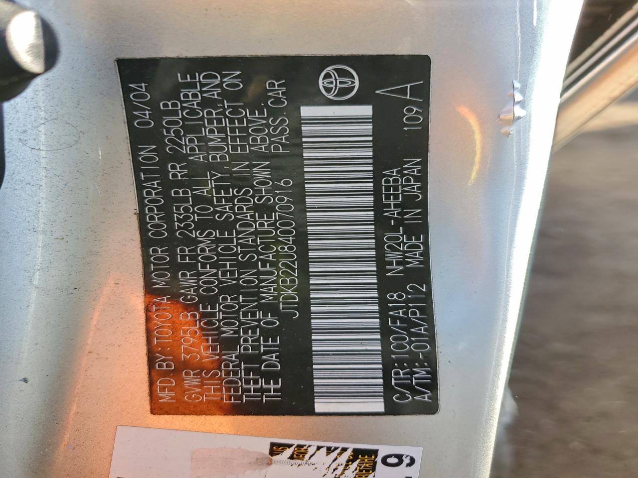2004 TOYOTA PRIUS