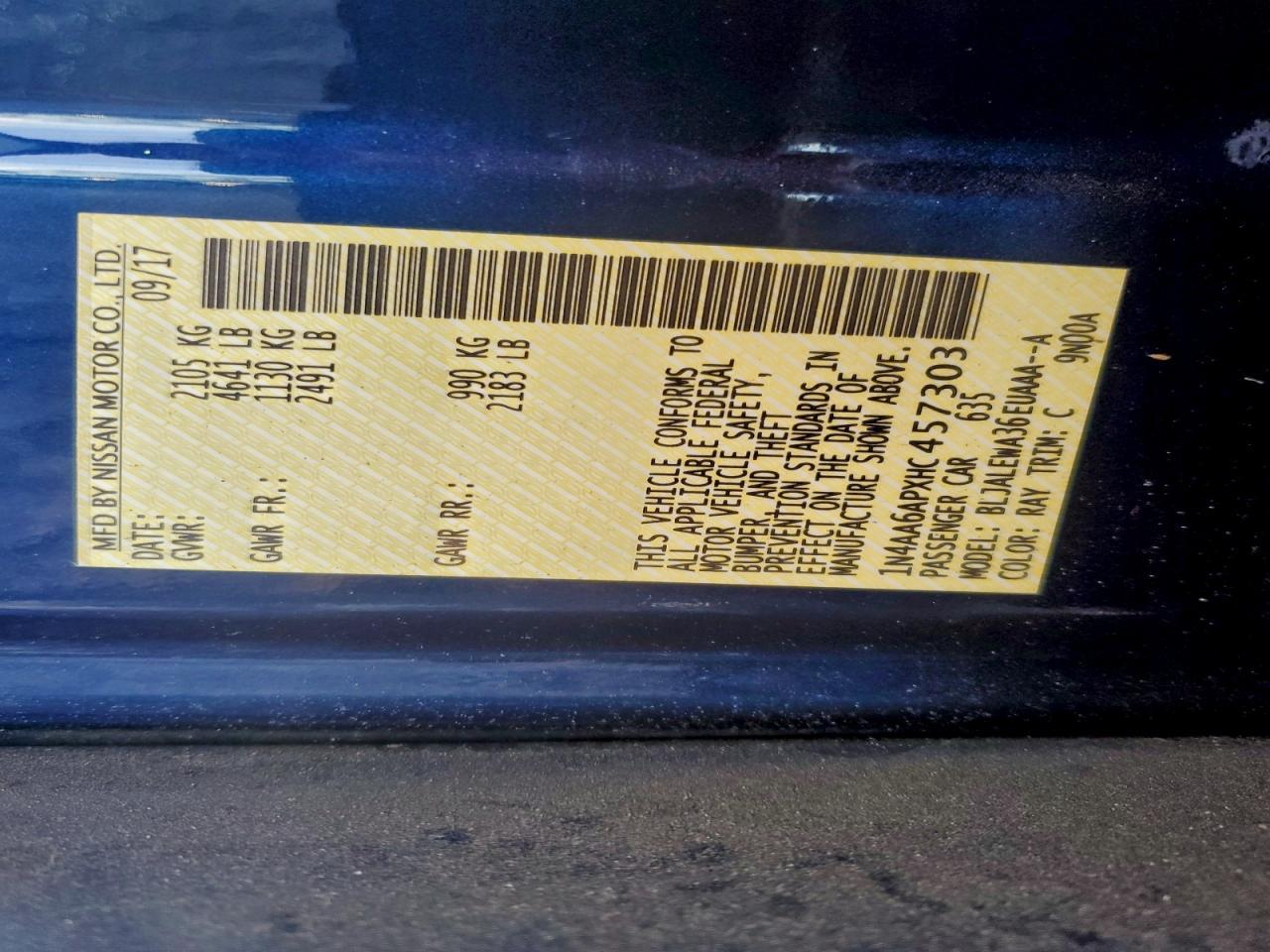 2017 NISSAN Maxima