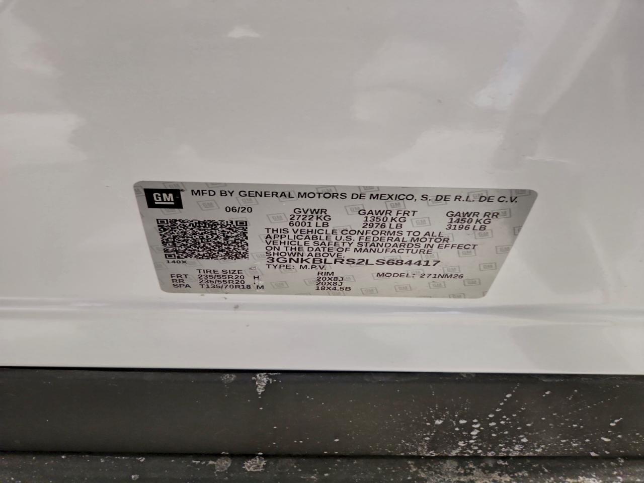 2020 CHEVROLET BLAZER