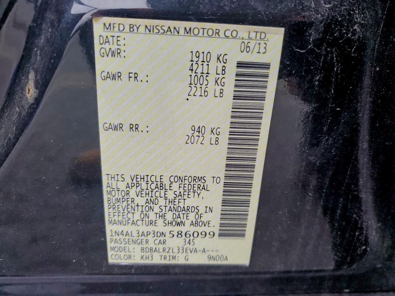 2013 NISSAN ALTIMA