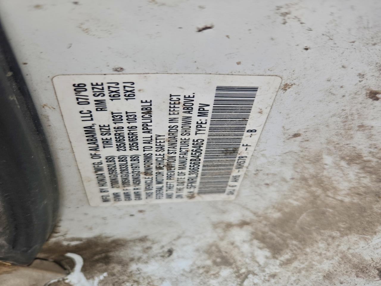 2006 HONDA ODYSSEY