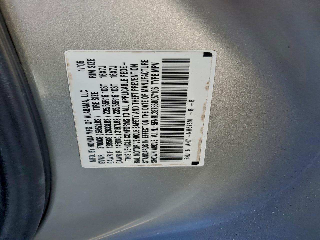 2006 HONDA ODYSSEY