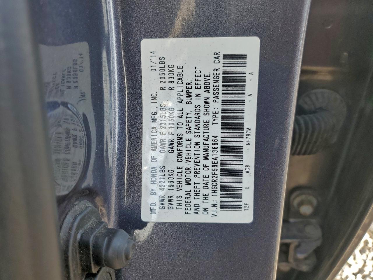2014 HONDA ACCORD
