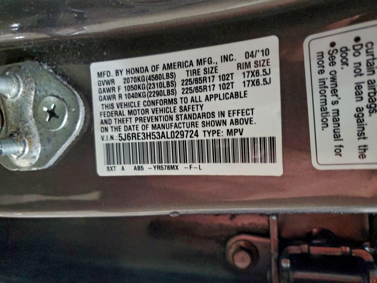 2010 HONDA CR-V