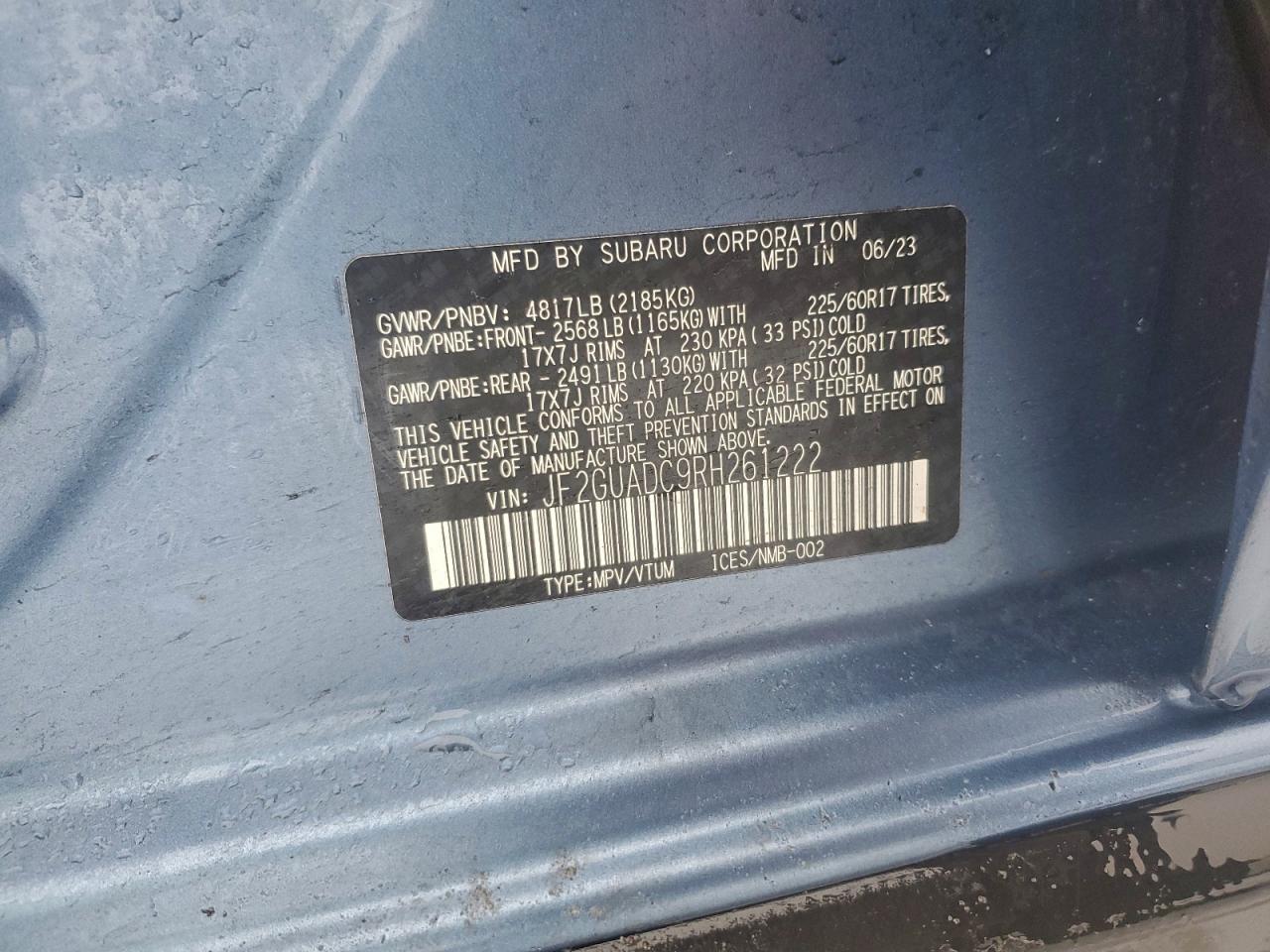 2024 SUBARU Crosstrek