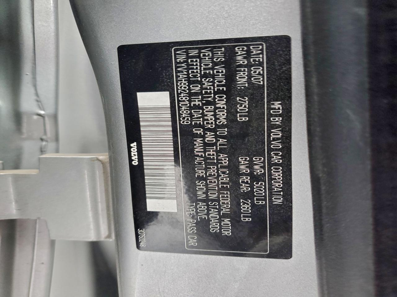 2008 VOLVO S80