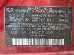 2012 HYUNDAI SONATA
