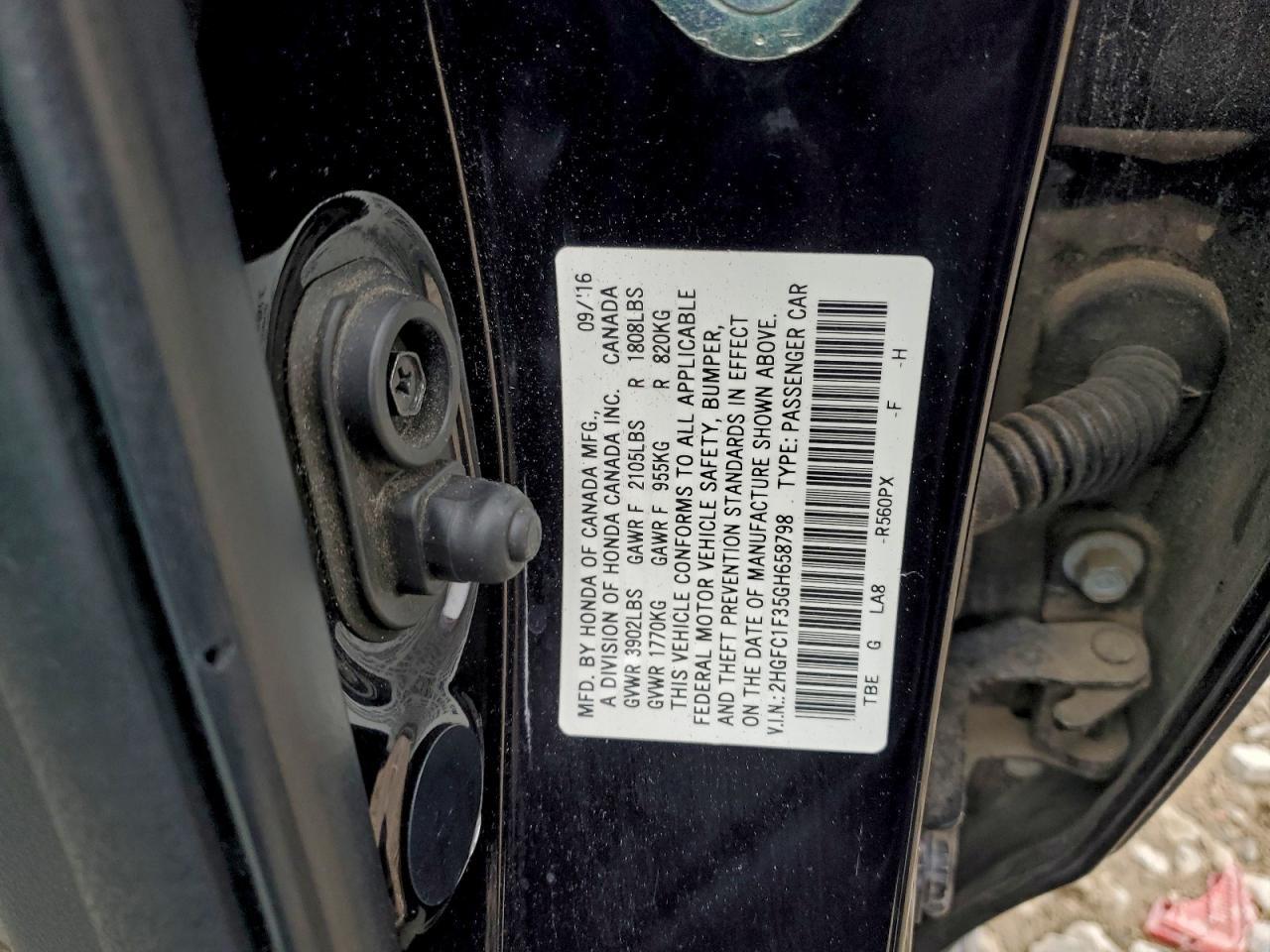 2016 HONDA CIVIC