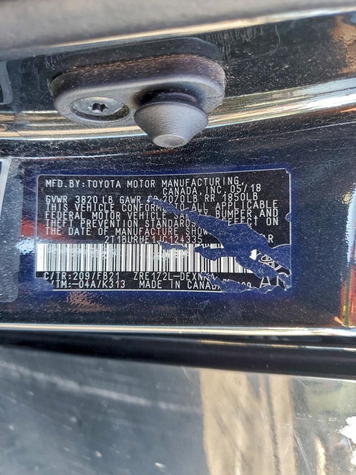 2018 TOYOTA COROLLA