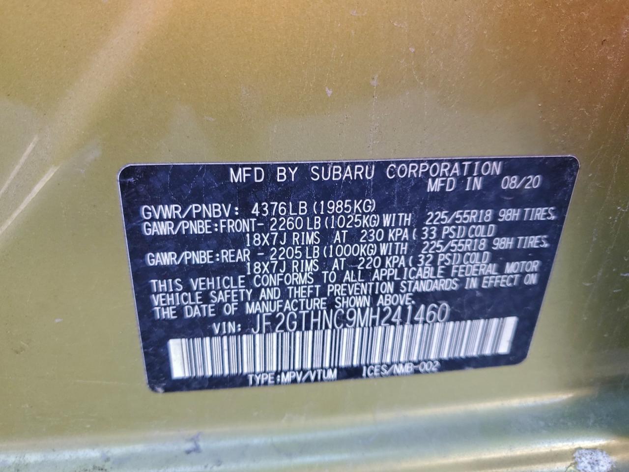 2021 SUBARU Crosstrek