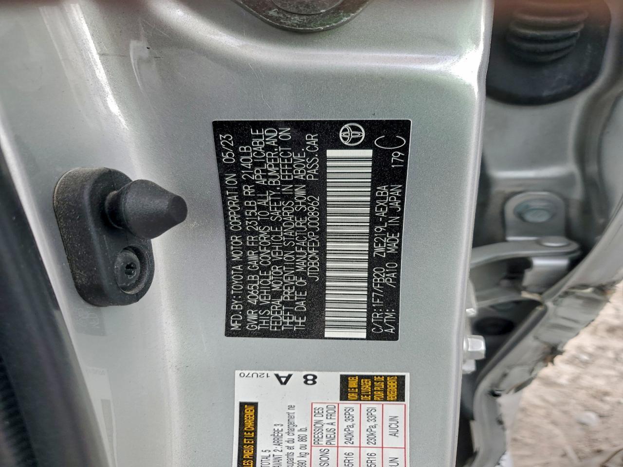 2023 TOYOTA COROLLA