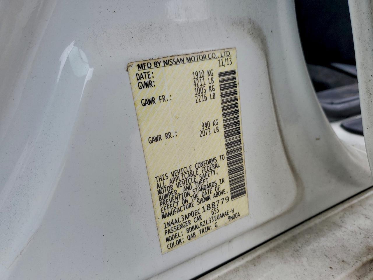 2014 NISSAN ALTIMA