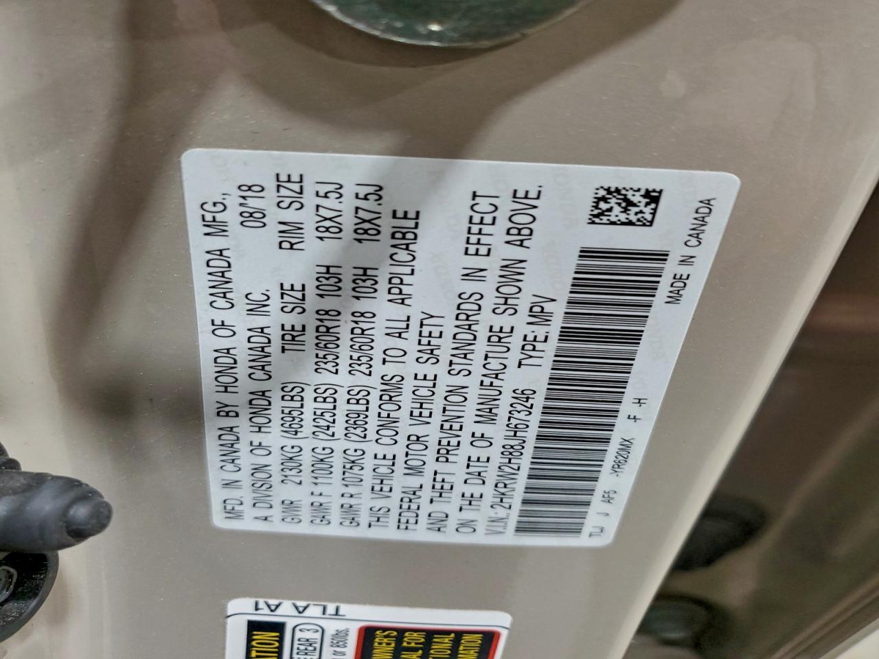 2018 HONDA CR-V