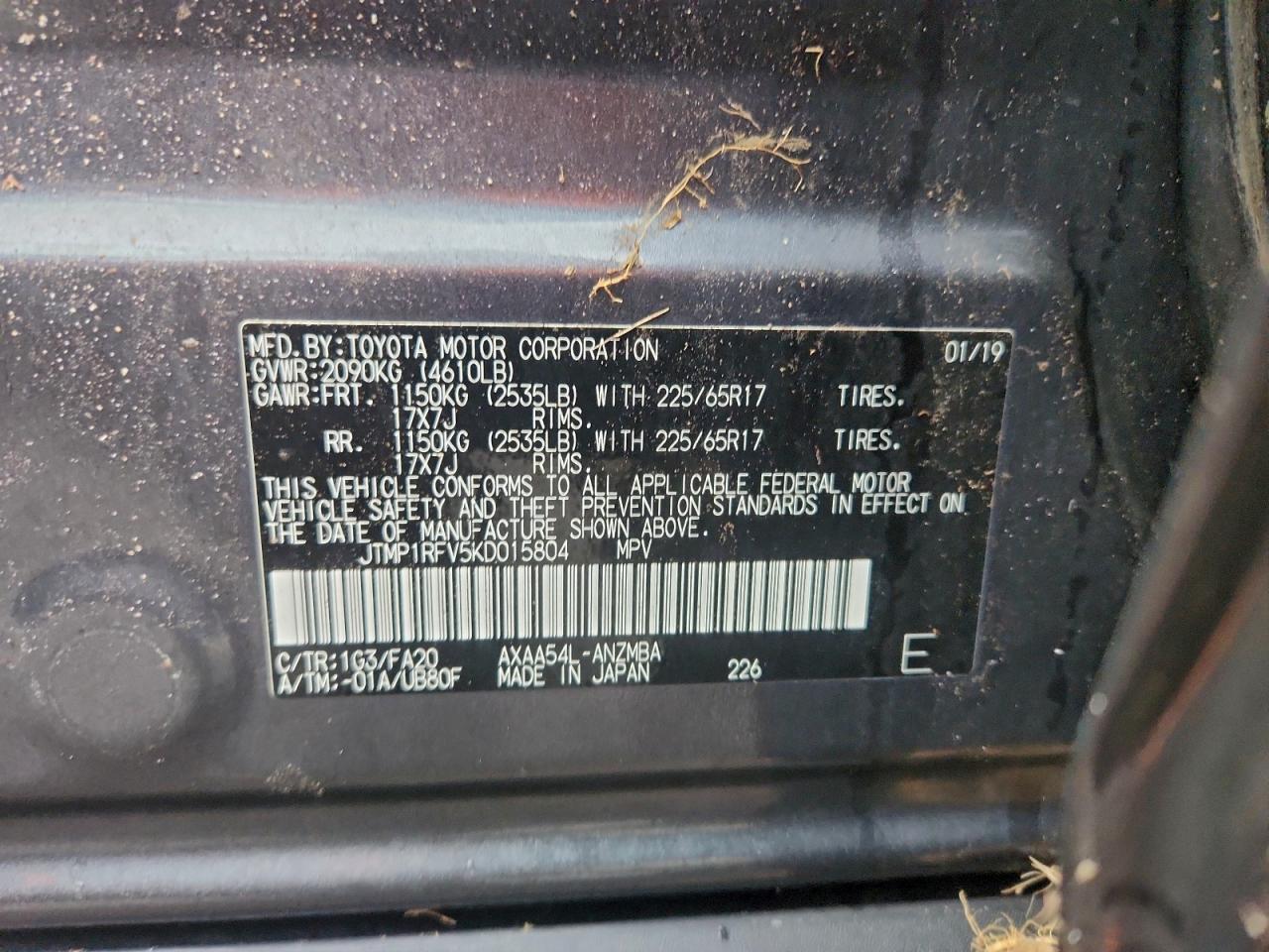 2019 TOYOTA RAV4