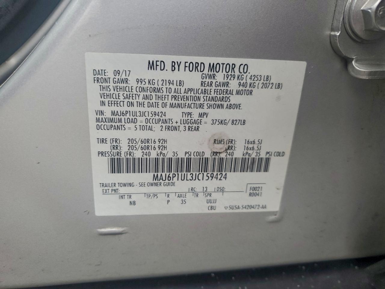 2018 FORD EcoSport
