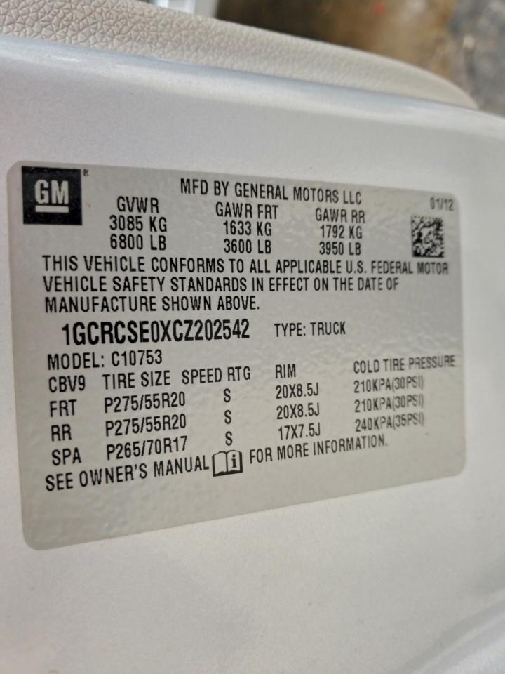 2012 CHEVROLET SILVERADO 1500