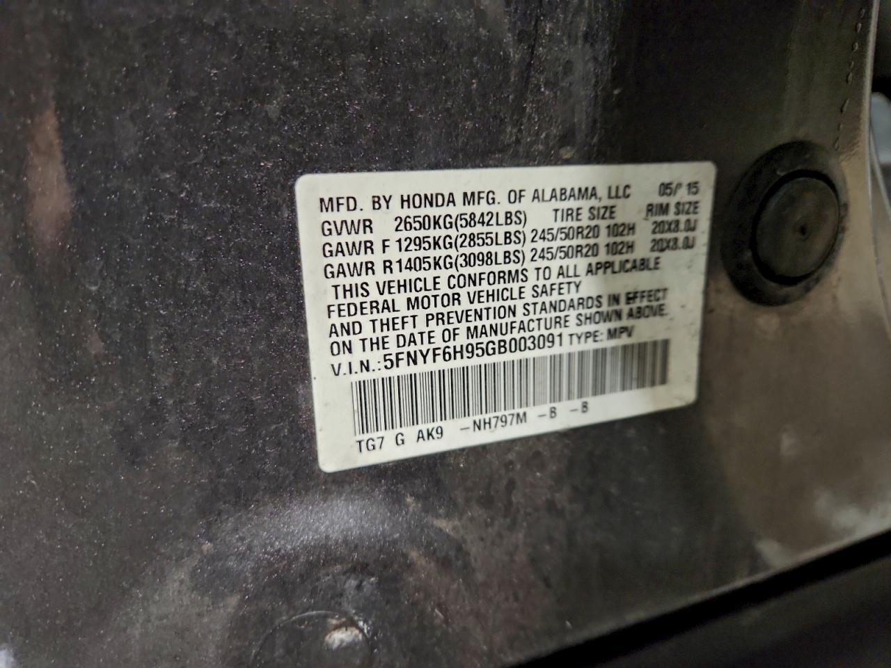 2016 HONDA PILOT