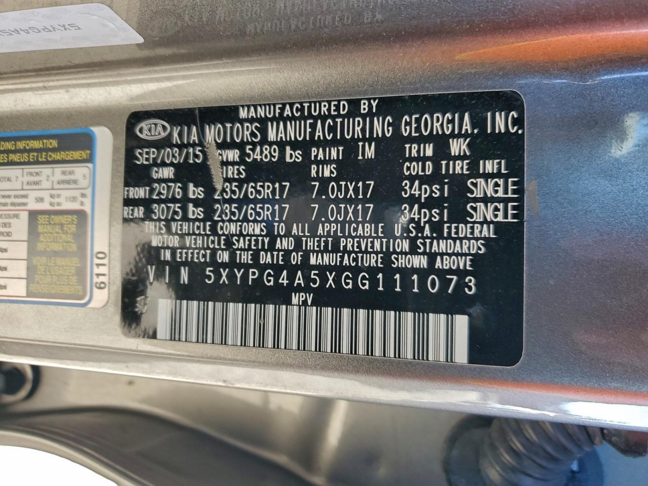 2016 KIA SORENTO