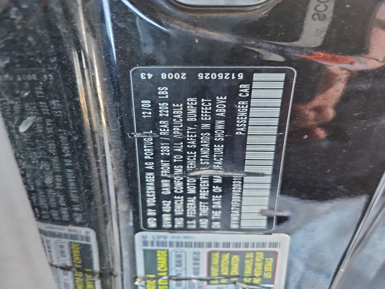 2009 VOLKSWAGEN EOS
