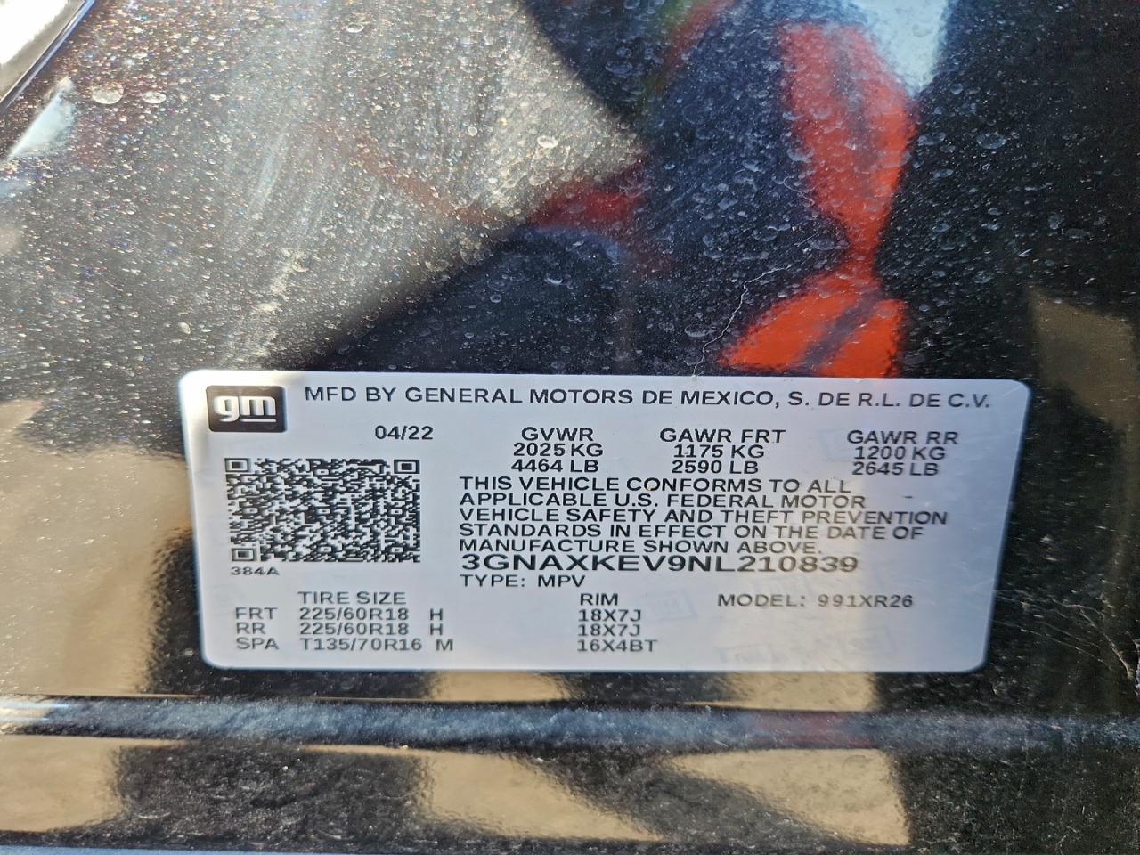 2022 CHEVROLET EQUINOX