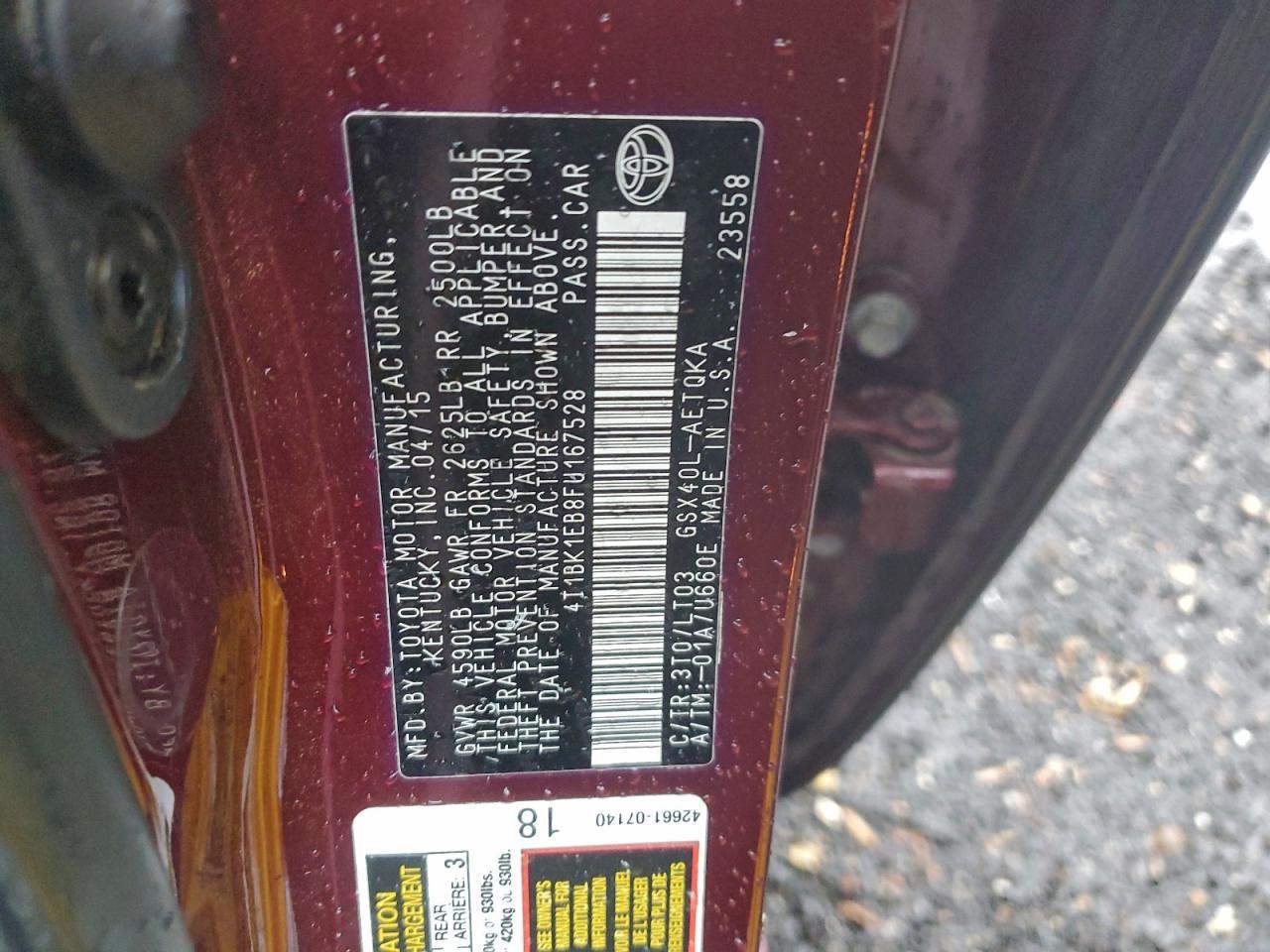 2015 TOYOTA Avalon