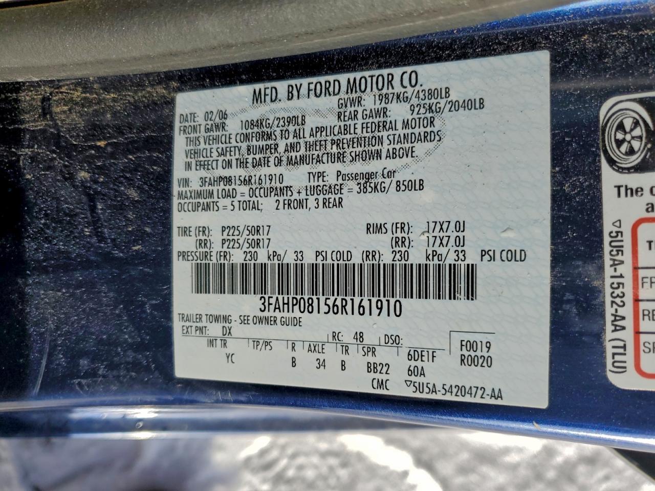 2006 FORD FUSION