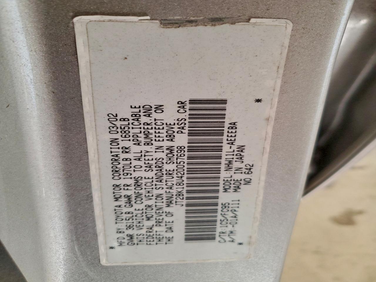 2002 TOYOTA PRIUS