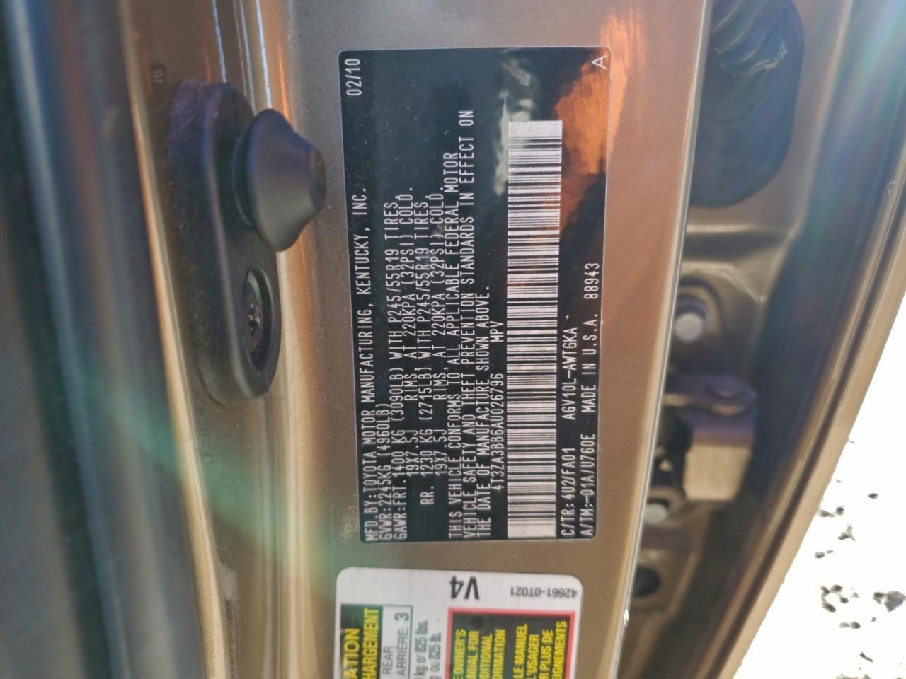 2010 TOYOTA VENZA